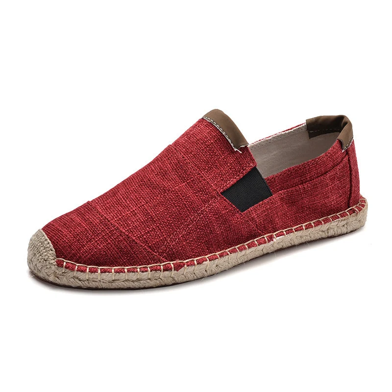 Frederica - Stilvolle handgemachte Leinwandstrohschuhe - Sommer-Chic