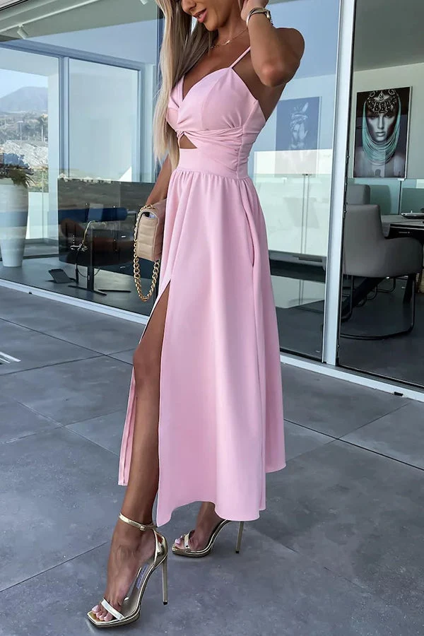 Cara | Bequemes Midikleid mit ausgeschnittenen Taschen