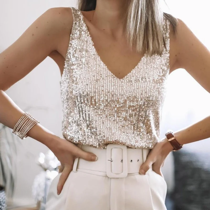 Chloé | Glamouröses Cami mit V-Ausschnitt