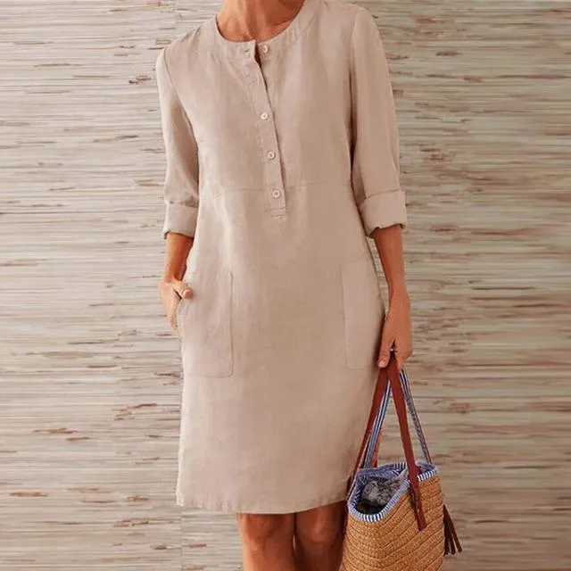 Melle | kleid aus midi-länge für frauen