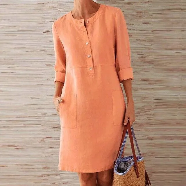 Melle | kleid aus midi-länge für frauen