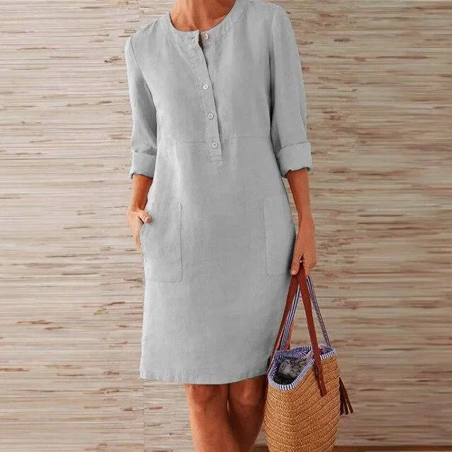 Melle | kleid aus midi-länge für frauen