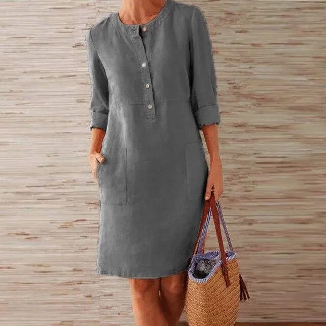 Melle | kleid aus midi-länge für frauen