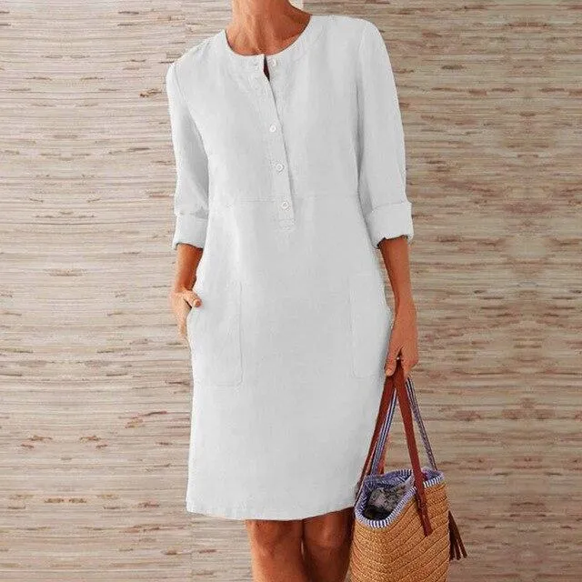 Melle | kleid aus midi-länge für frauen