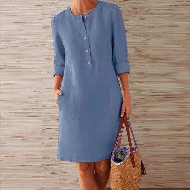 Melle | kleid aus midi-länge für frauen
