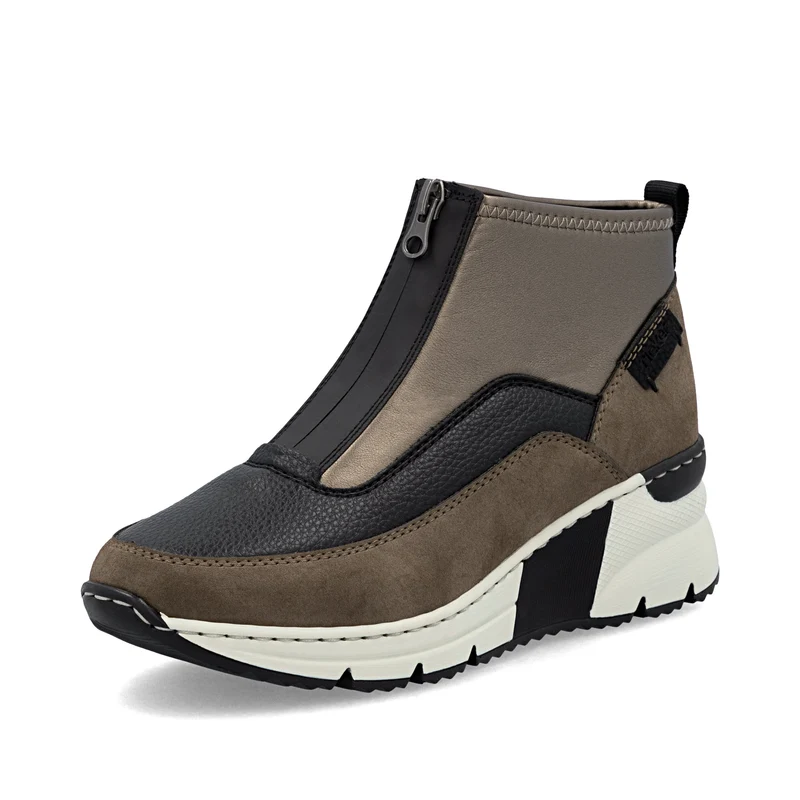 Rieker Damen Fashion Wedge Ankle Boot | Braun