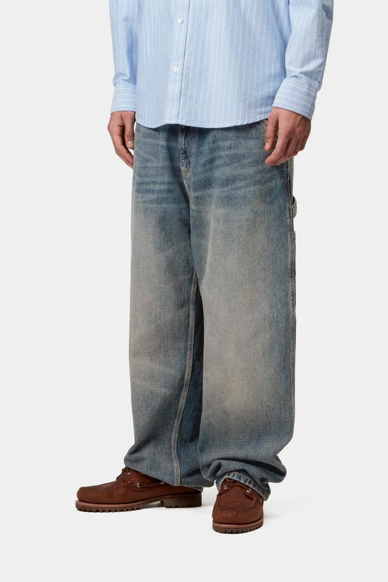 Carhartt WIP Herren OG Single Knee Camano Jeans | Blau, Used-Look
