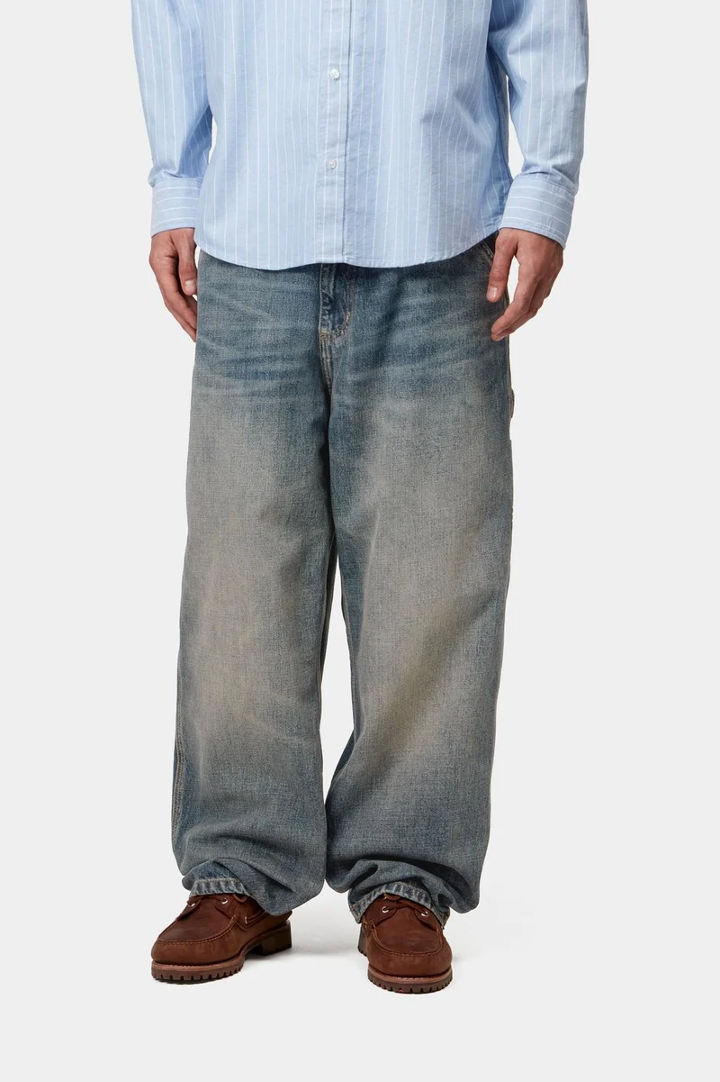 Carhartt WIP Herren OG Single Knee Camano Jeans | Blau, Used-Look