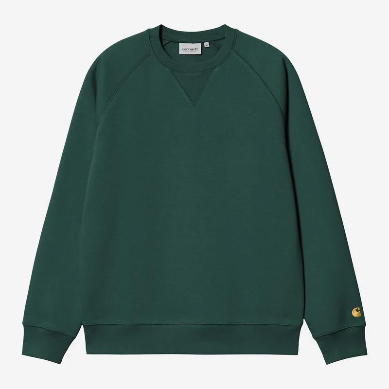 Carhartt WIP Herren Chase Sweat Top | Dunkle Tanne