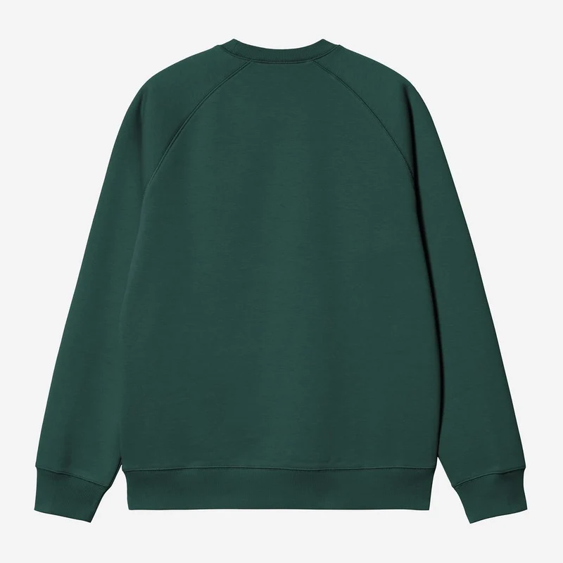 Carhartt WIP Herren Chase Sweat Top | Dunkle Tanne