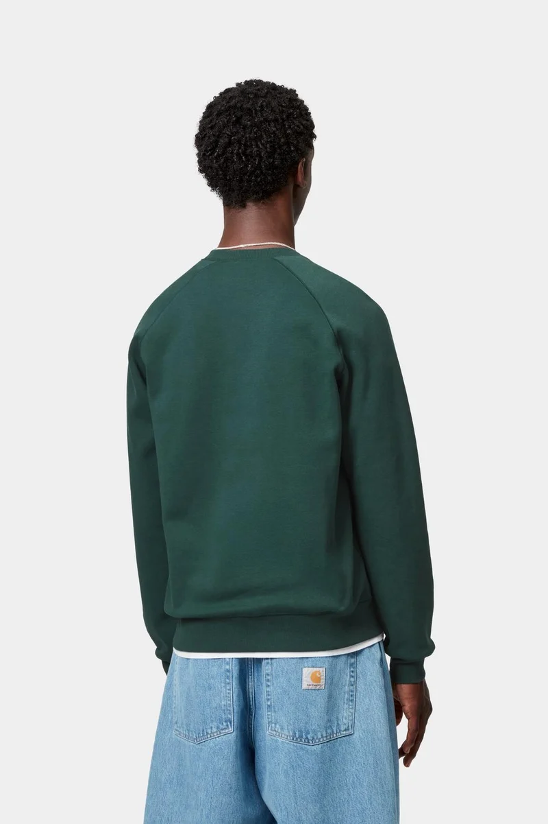 Carhartt WIP Herren Chase Sweat Top | Dunkle Tanne