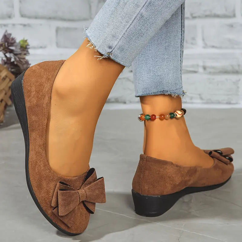 Kelsey | Bowknot Dekor Keilabsatz Schuhe