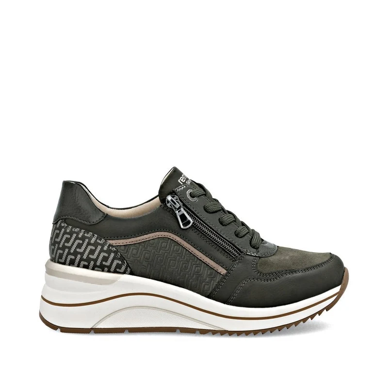 Remonte Damenmode Leder-Sneaker | Grün