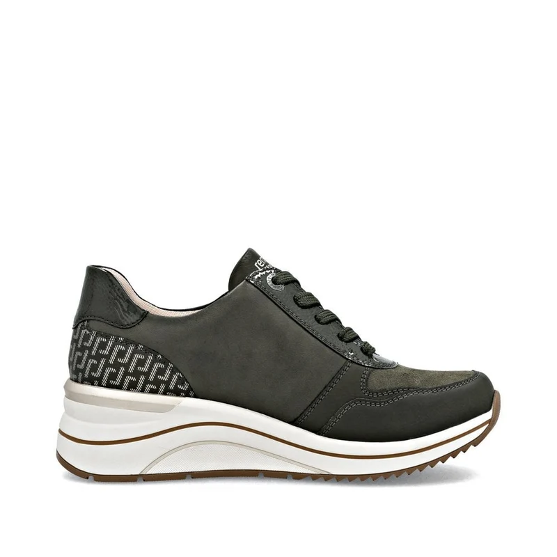 Remonte Damenmode Leder-Sneaker | Grün