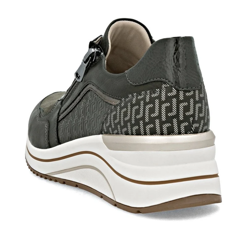 Remonte Damenmode Leder-Sneaker | Grün