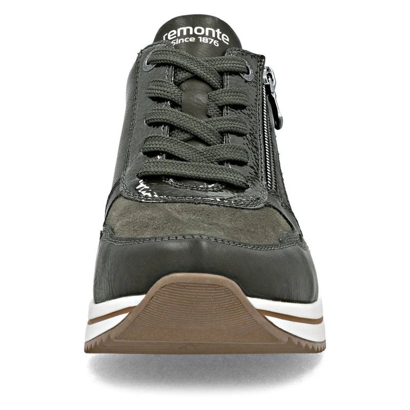 Remonte Damenmode Leder-Sneaker | Grün