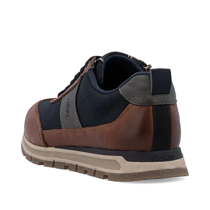 Rieker Extrabreite Leder-Sneaker für Herren | Braun