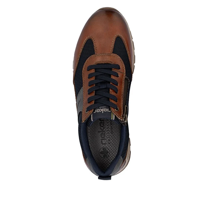 Rieker Extrabreite Leder-Sneaker für Herren | Braun