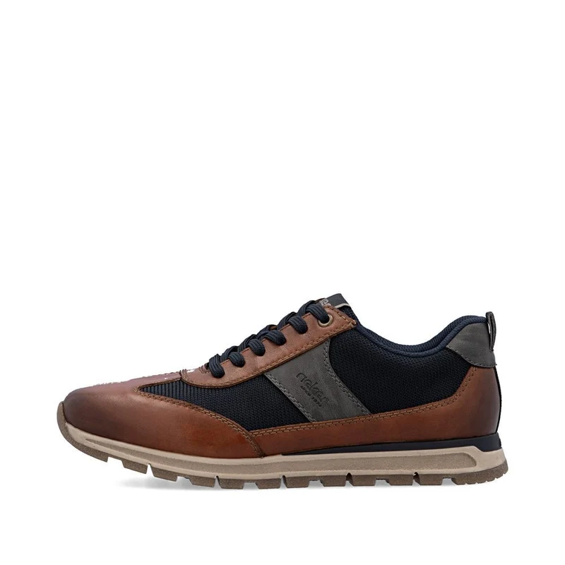 Rieker Extrabreite Leder-Sneaker für Herren | Braun