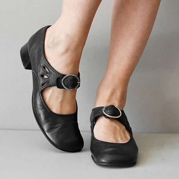 Beatrice | Keilsandalen aus leder mit orthopädische schnalle