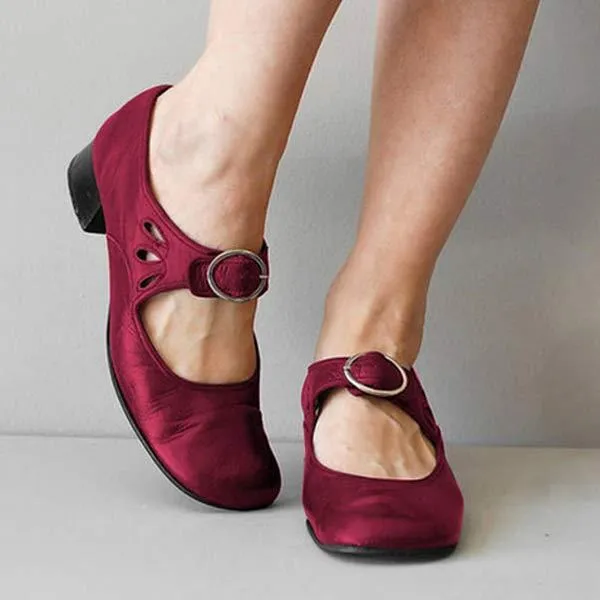 Beatrice | Keilsandalen aus leder mit orthopädische schnalle