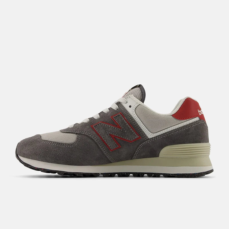 New Balance Herren 574 Fashion Trainers | Castlerock / Team Red