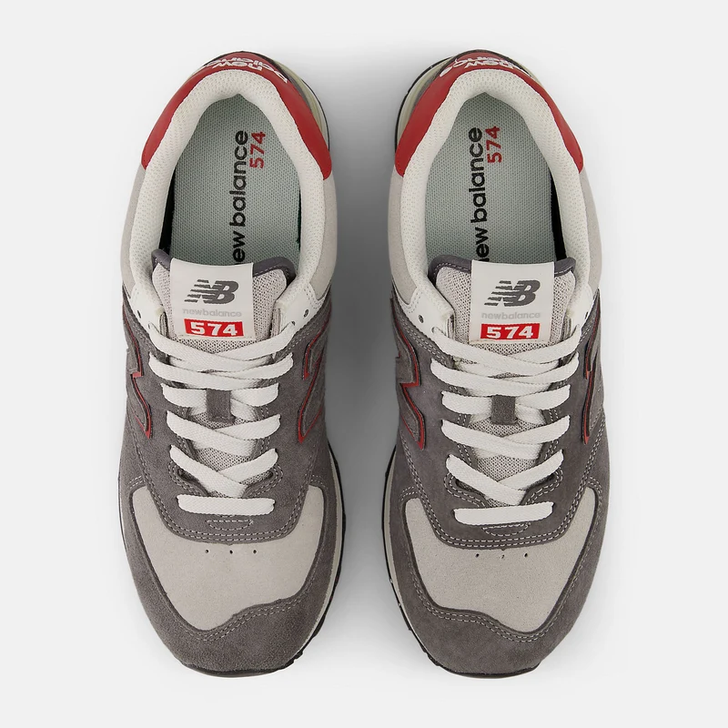 New Balance Herren 574 Fashion Trainers | Castlerock / Team Red