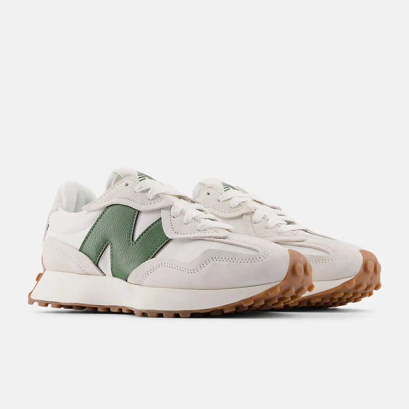New Balance Unisex 327 Sneaker | Leinen / Dunkles Alpengrün