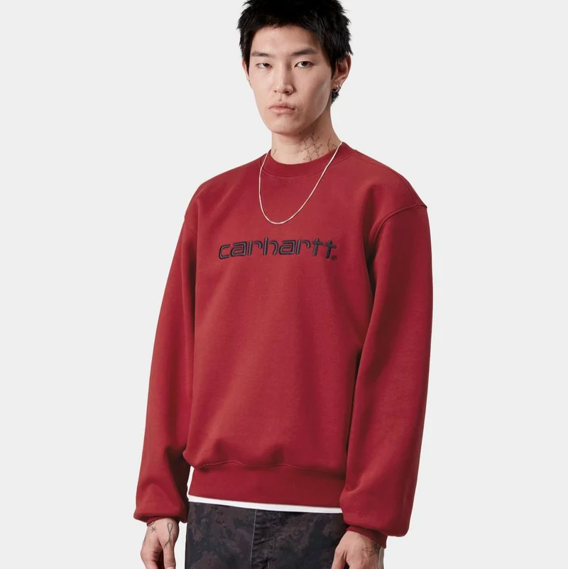 Carhartt WIP Herren Carhartt WIP Sweat Top | Scharlachrot / Graphit