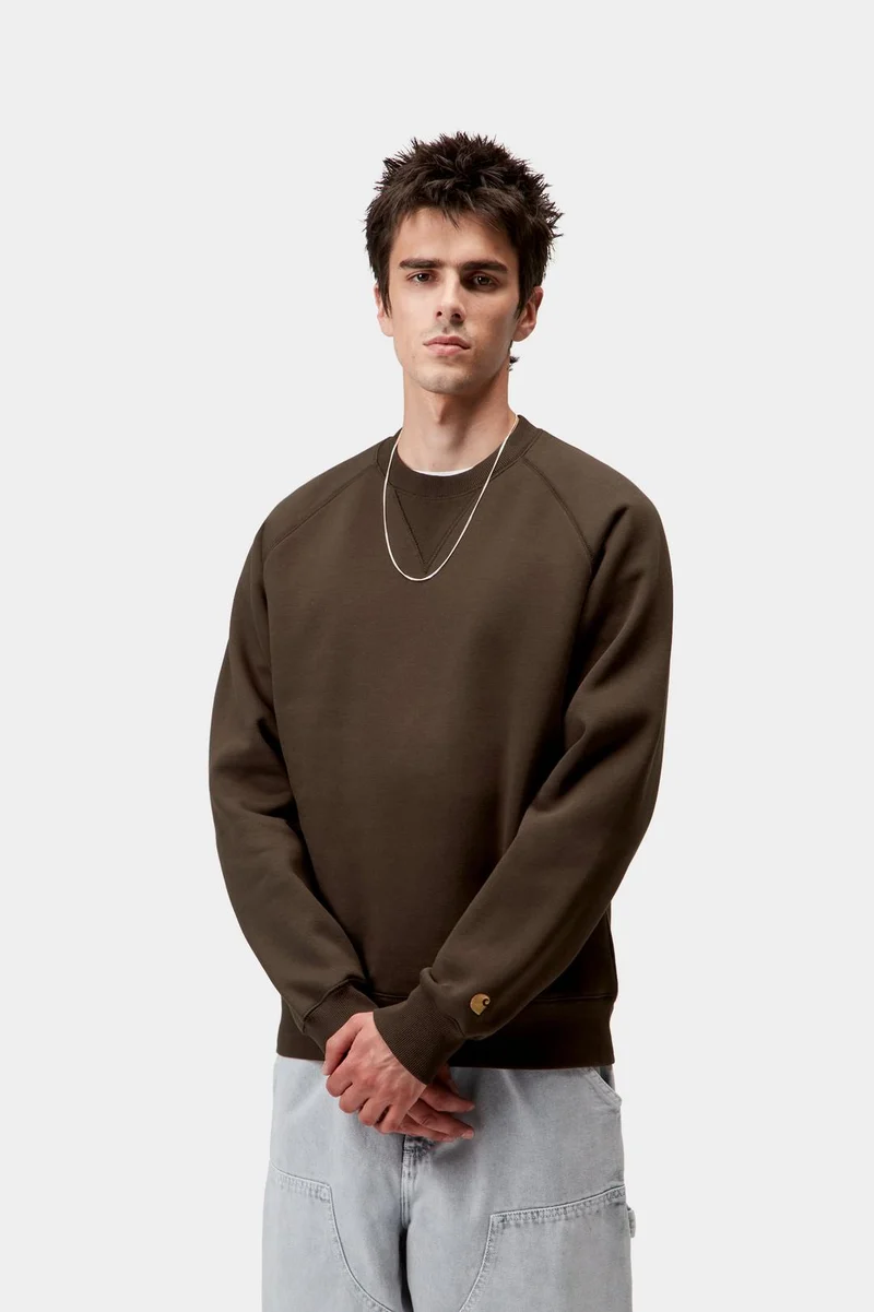 Carhartt WIP Herren Chase Sweat Top | Tabak