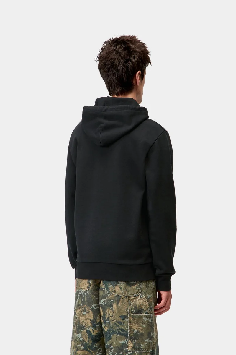 Carhartt WIP Herren Kapuzenpullover mit Schriftzug-Stickerei | Schwarz