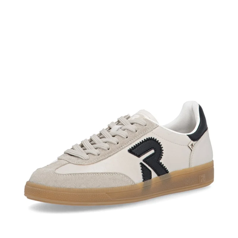 Rieker Damenmode Leder-Sneaker | Beige