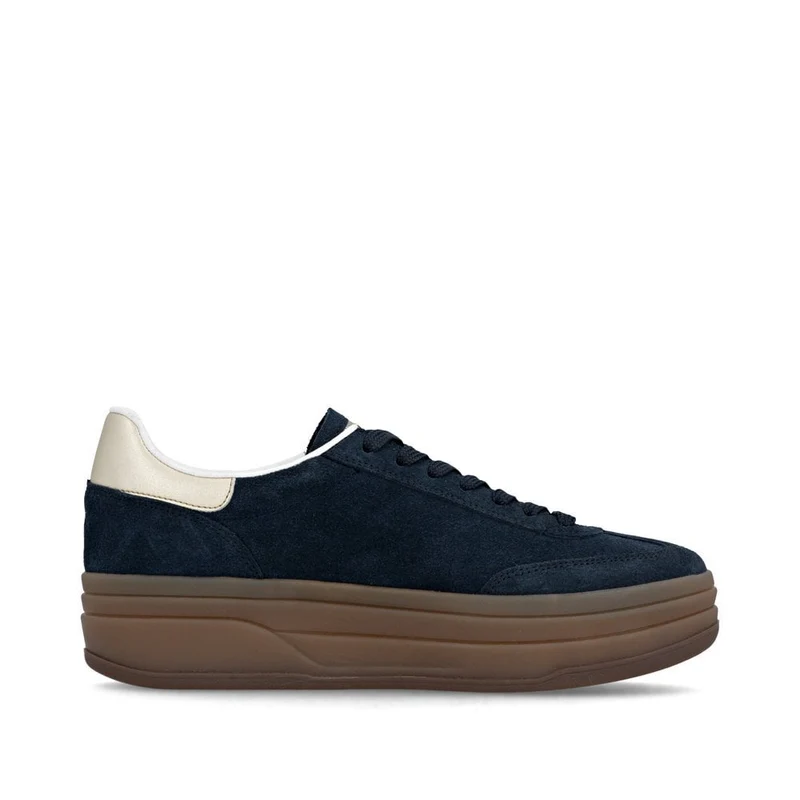 Rieker Damen Plateau-Sneaker aus Leder | Marineblau