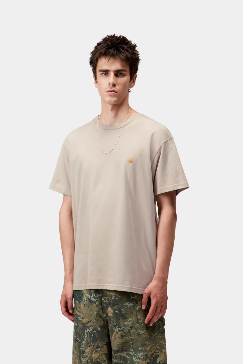 Carhartt WIP Herren Chase Kurzarm-T-Shirt | Fleur De Sel