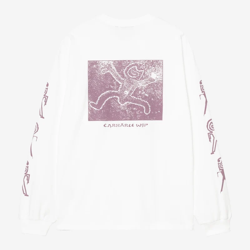 Carhartt WIP Herren Terrestrial Langarm-T-Shirt | Weiß