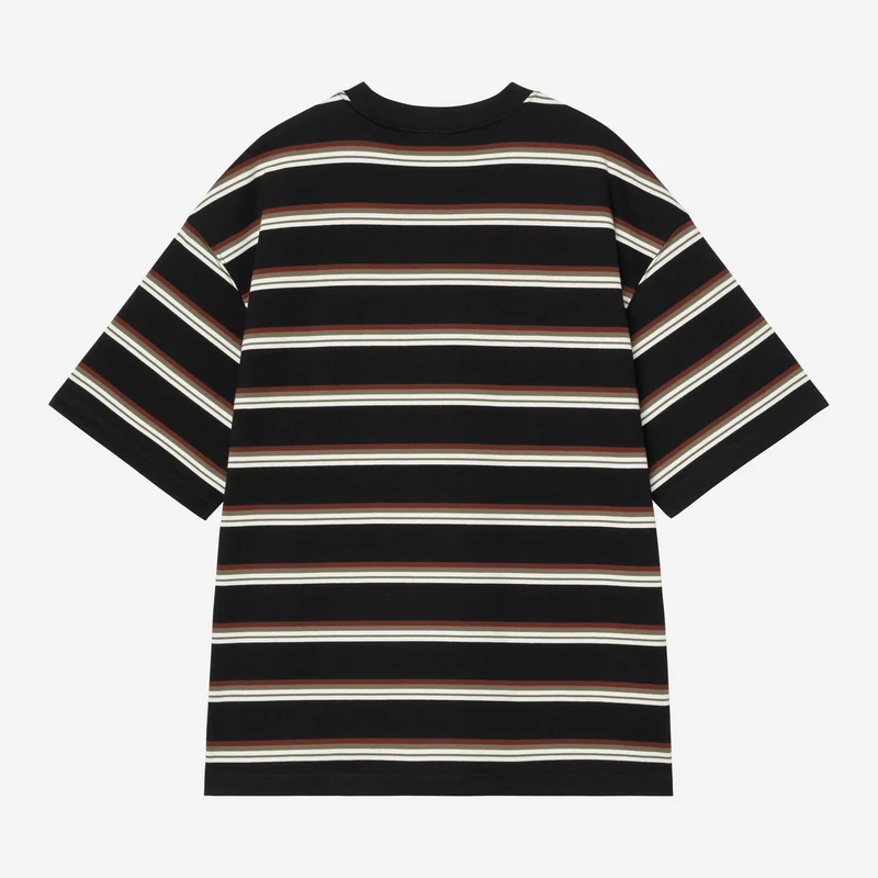 Carhartt WIP Herren Holm Stripe T-Shirt | Schwarz