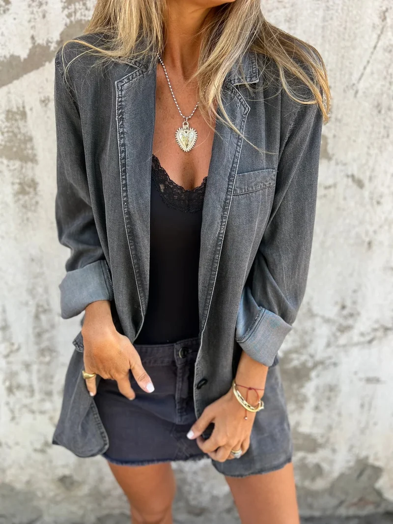 Ysabeau | Elegantes Denim Lässiges Jas