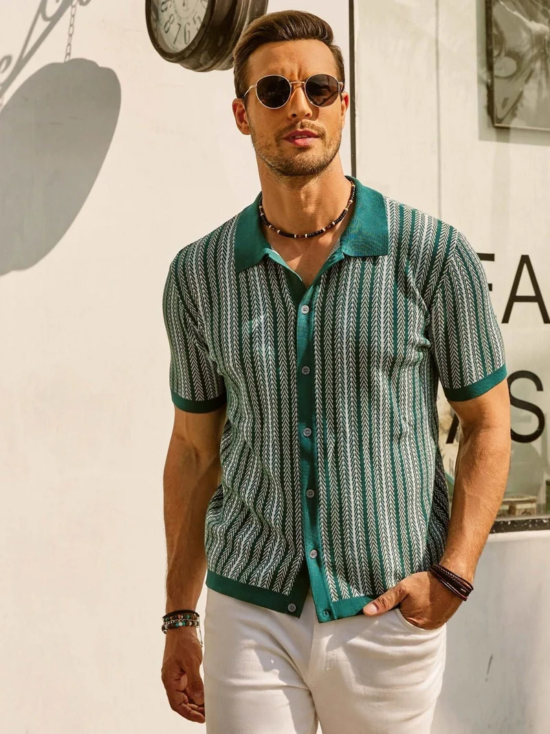 Erwin | Retro 70S Vintage gestreiftes Hemd
