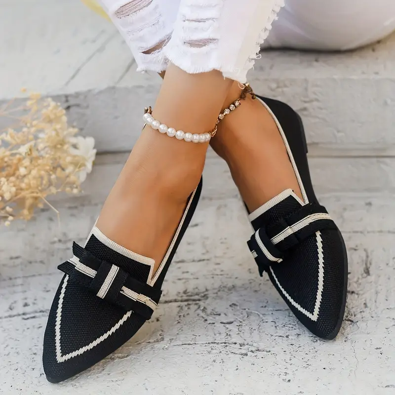 Franka | geknotet Design flache Schuhe