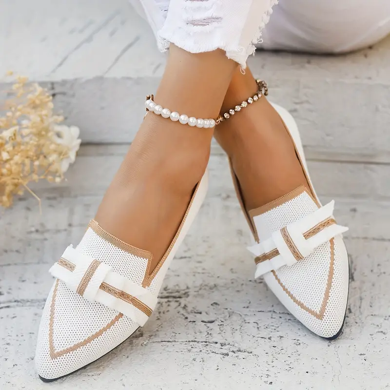 Franka | geknotet Design flache Schuhe
