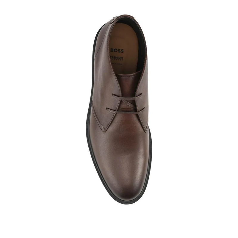Boss Leather Desert Boots - HUGO42508 / 327 814 - Dark Brown