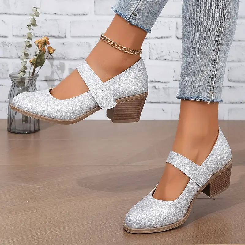 Eliane | Pailletten Pumps mit mittlerem Absatz