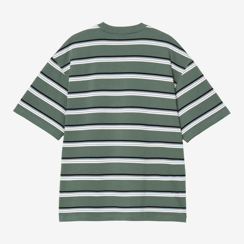 Carhartt WIP Herren Holm Stripe T-Shirt | Silberne Kiefer