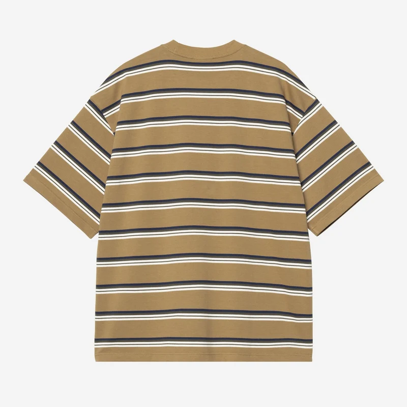 Carhartt WIP Herren Holm Stripe T-Shirt | Erdnuss