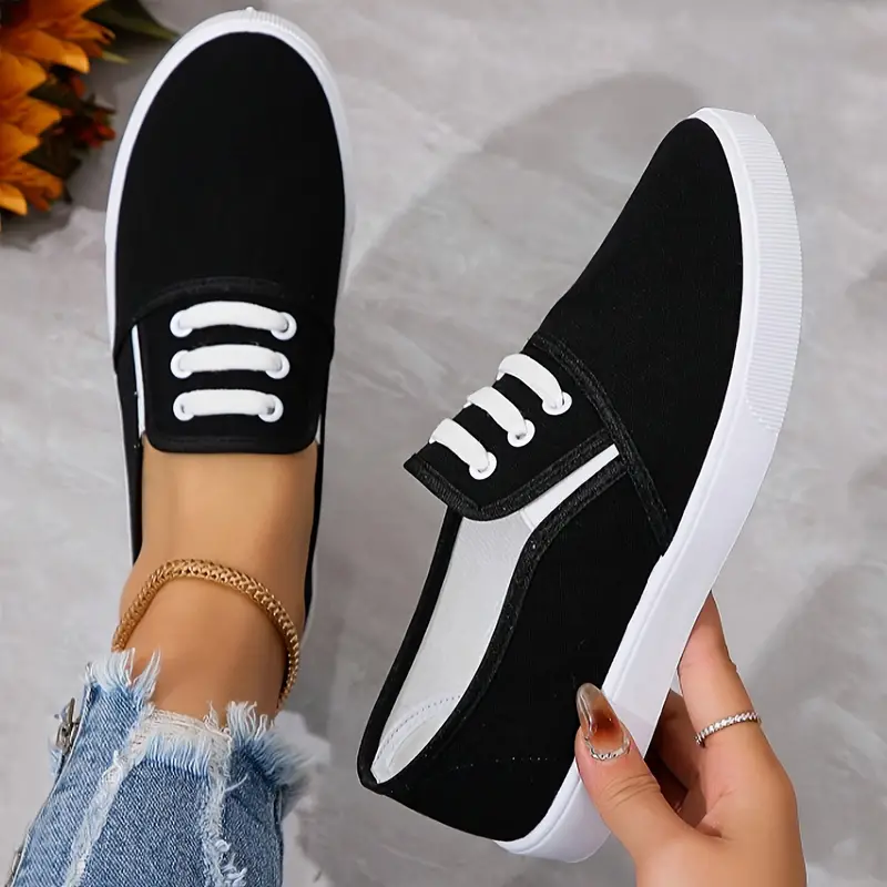 Neva | Slip On Leichte Flache Weiche Sohle Canvas Schuhe