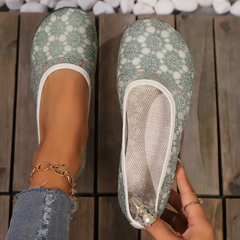 Jessamine | Atmungsaktive Mesh Spitze Vintage-Ballettflaschen