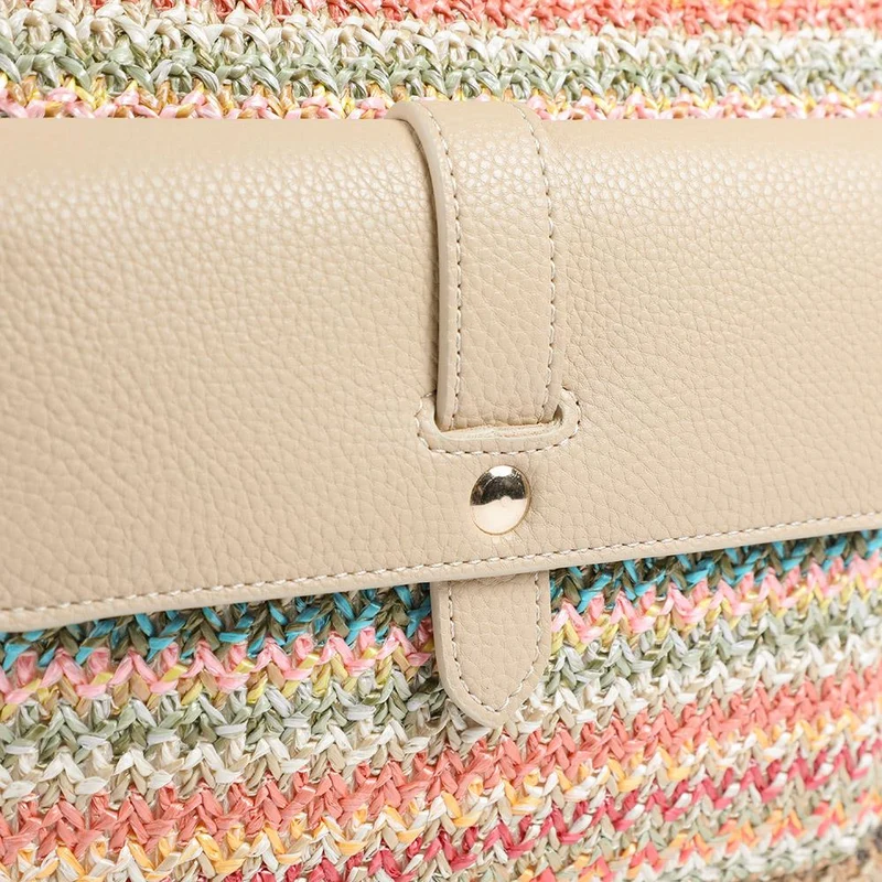 Stripey Cross-Body Bag - RIM41006 / 327 379 - Beige Multi