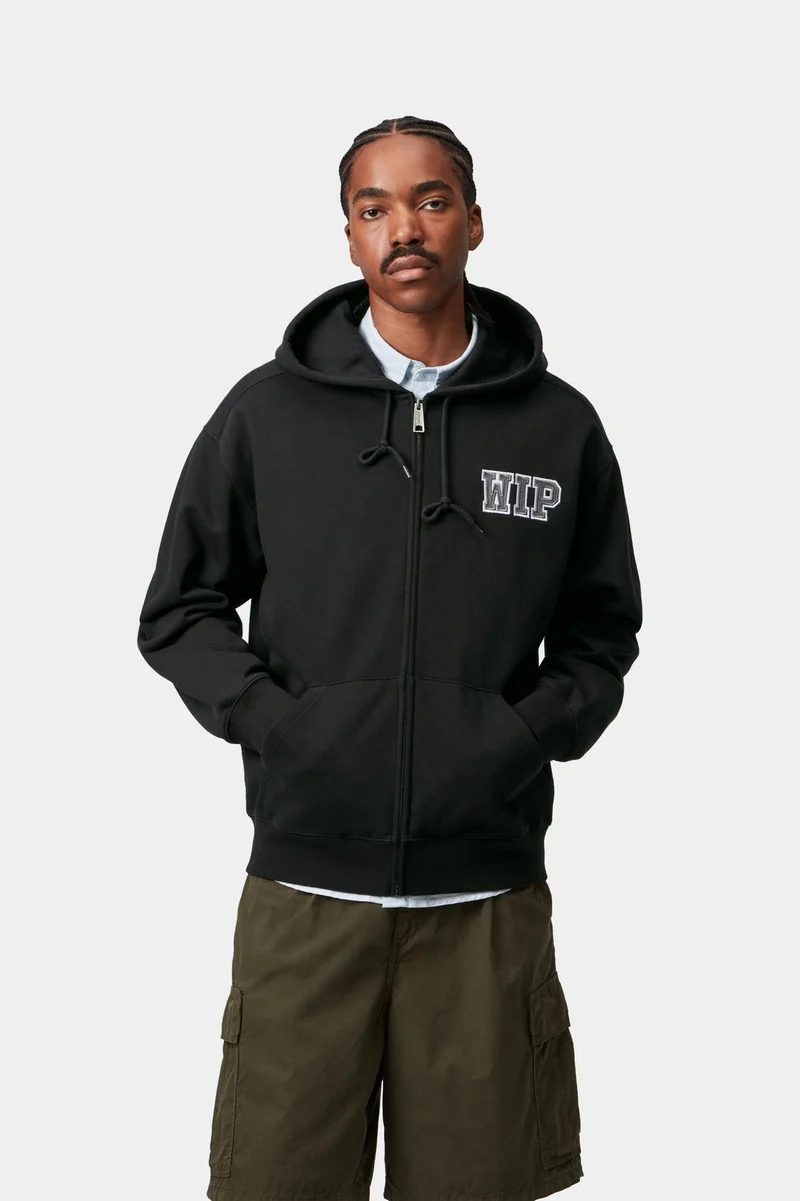 Carhartt WIP Herren Mini WIP Zip Front Hoodie | Schwarz