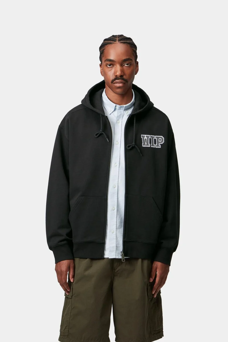 Carhartt WIP Herren Mini WIP Zip Front Hoodie | Schwarz
