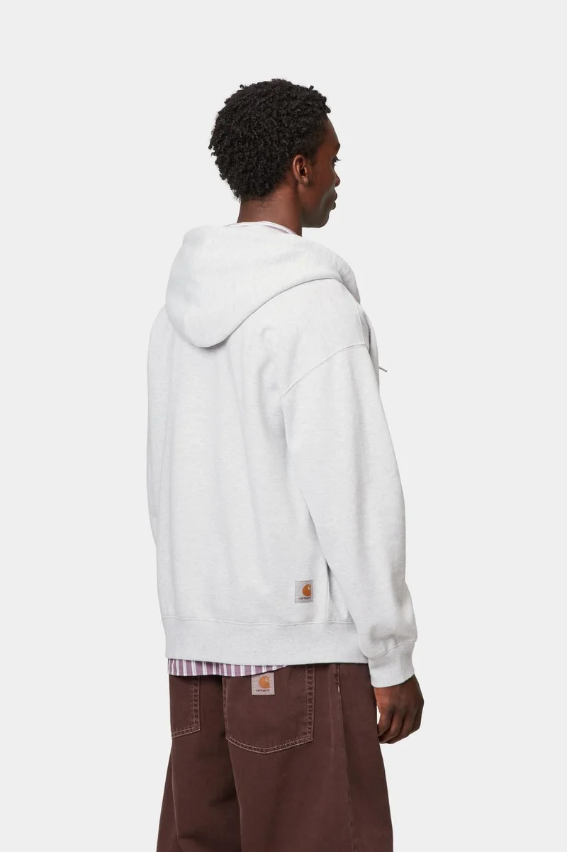 Carhartt WIP Herren Mini WIP Zip Front Hoodie | Ash Heather